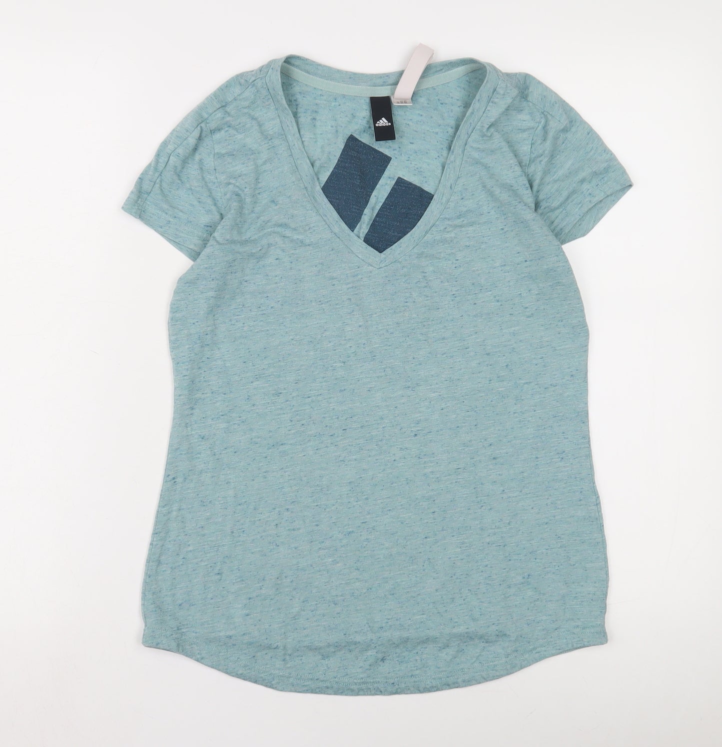 Adidas Women's Blue V-Neck T-Shirt Size 6