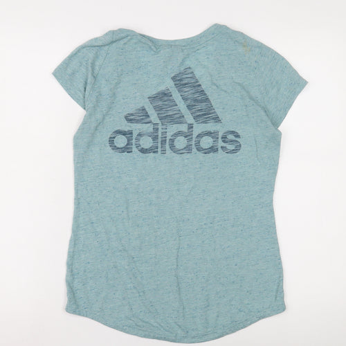 Adidas Women's Blue V-Neck T-Shirt Size 6