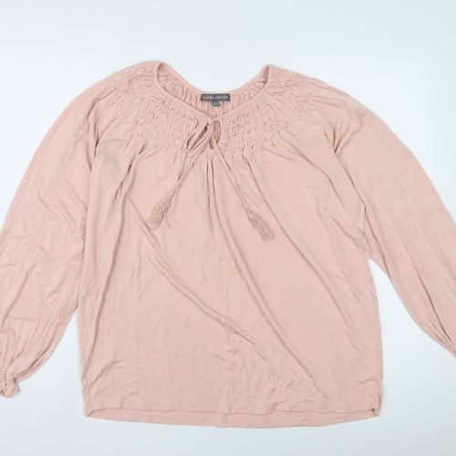Laura Ashley Women's Pink Tunic Blouse Size 14
