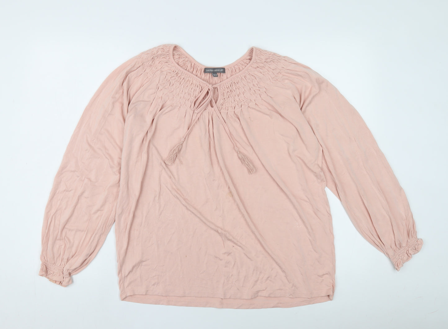 Laura Ashley Women's Pink Tunic Blouse Size 14