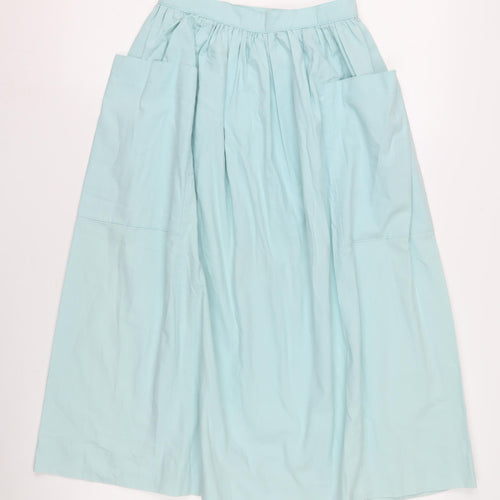 Laura Ashley Women's Blue Flare Midi Skirt Size 10