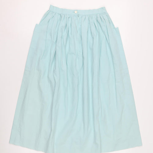 Laura Ashley Women's Blue Flare Midi Skirt Size 10