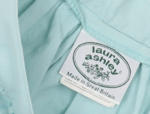 Laura Ashley Women's Blue Flare Midi Skirt Size 10