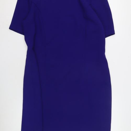 Omiline Women's Purple Sheath Dress Size 16 Workwear
