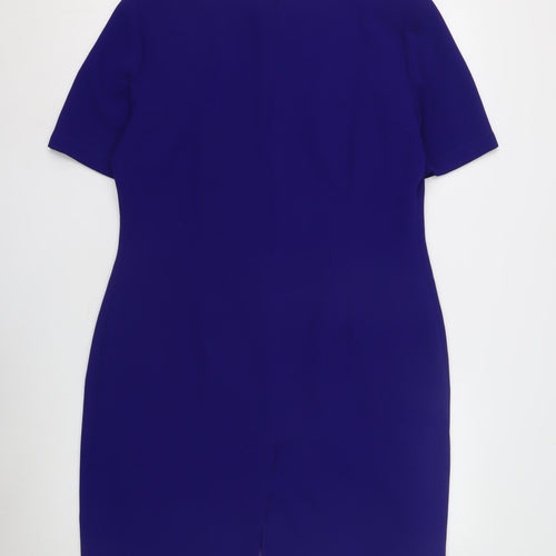 Omiline Women's Purple Sheath Dress Size 16 Workwear