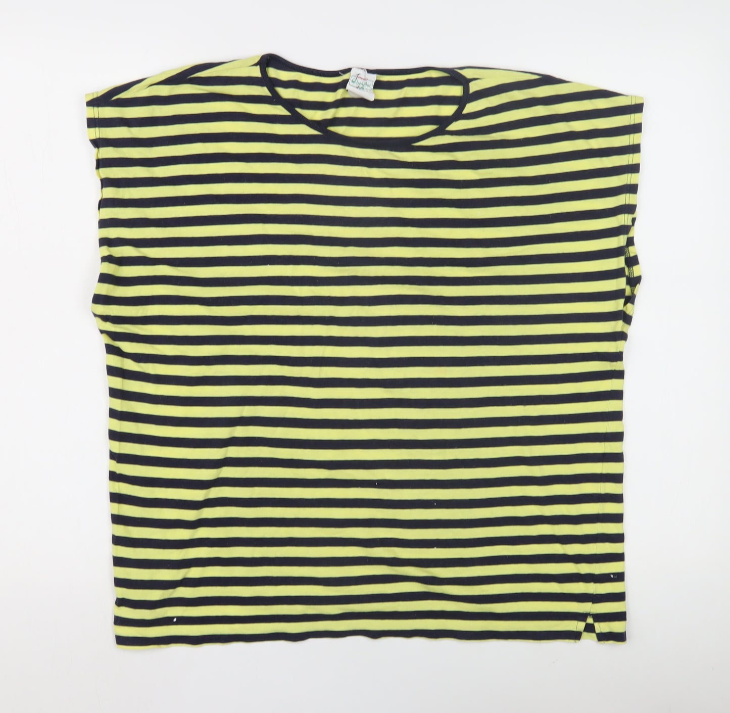 Benetton Women's Multicoloured Striped T-Shirt L