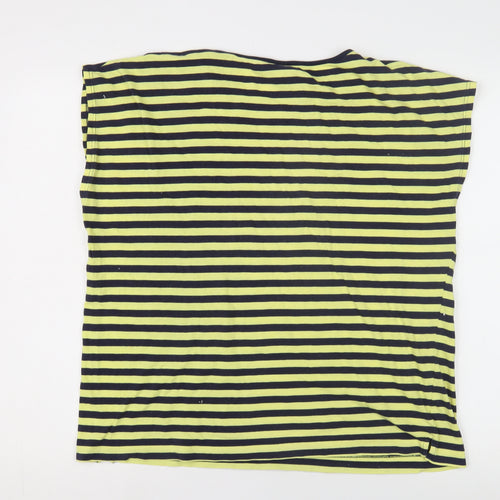 Benetton Women's Multicoloured Striped T-Shirt L