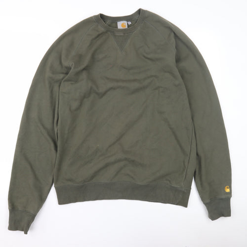 Carhartt Men's Green Sweatshirt L Logo