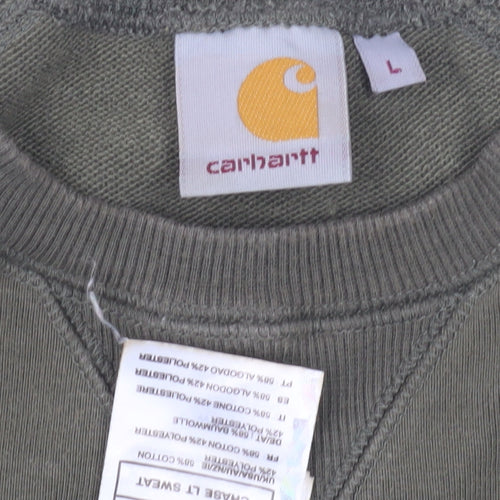 Carhartt Men's Green Sweatshirt L Logo