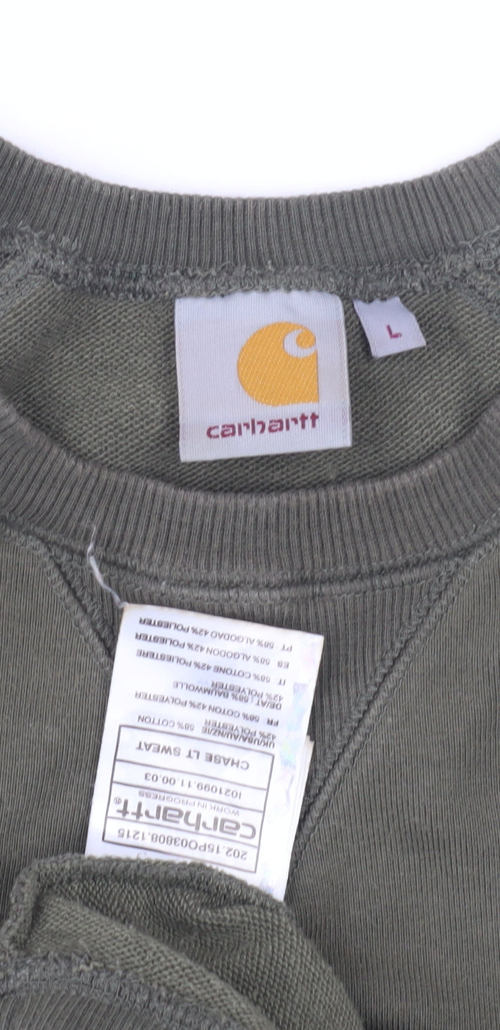Carhartt Men's Green Sweatshirt L Logo