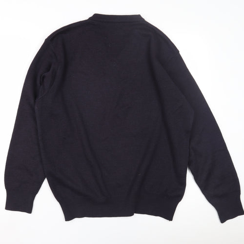 Adolfo Men's Black M Pullover V-Neck Jumper