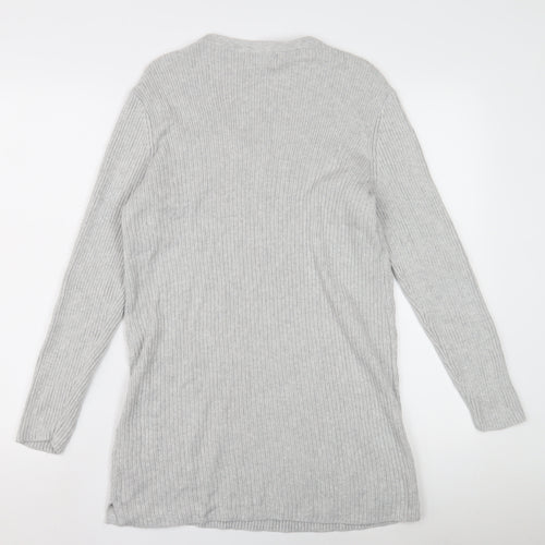 Lands' End Women's Grey V-Neck Pullover Jumper Size 8