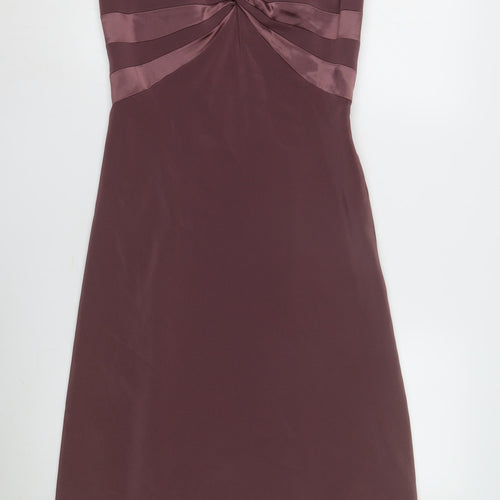 Dusk Women's Purple Midi Satin Sheath Dress UK 12