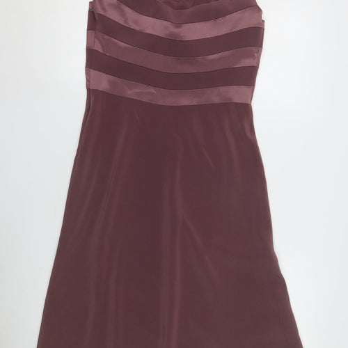 Dusk Women's Purple Midi Satin Sheath Dress UK 12