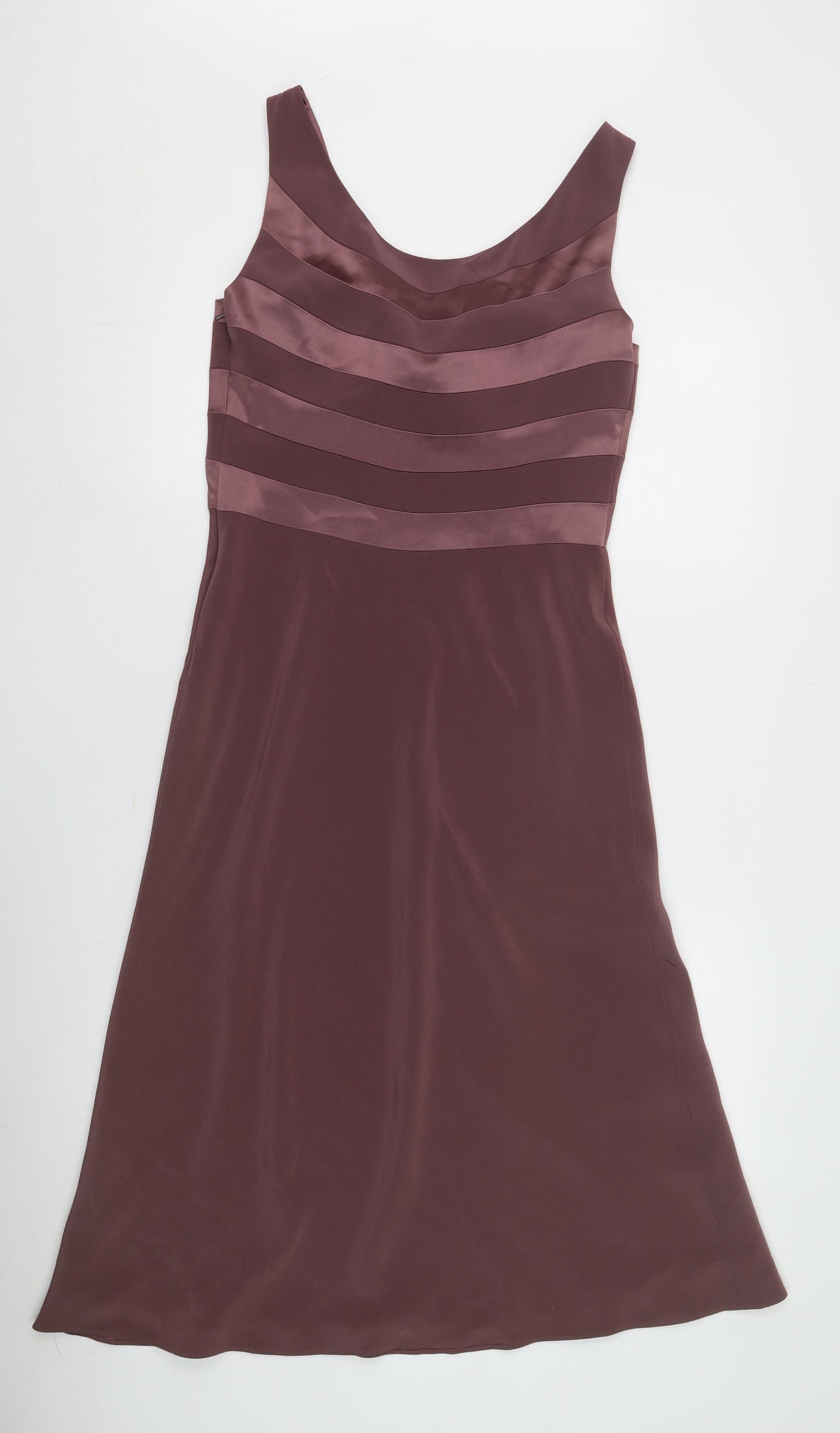 Dusk Women's Purple Midi Satin Sheath Dress UK 12