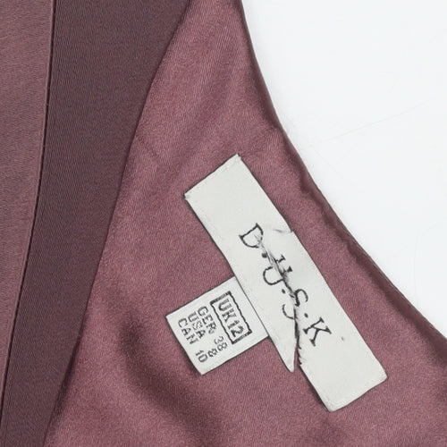 Dusk Women's Purple Midi Satin Sheath Dress UK 12