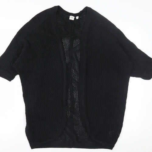 Gap Women's Black Open-Knit Cardigan M