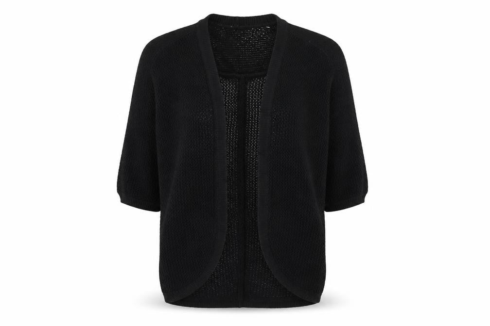 Front view of Gap Women's Black Open-Knit Cardigan M