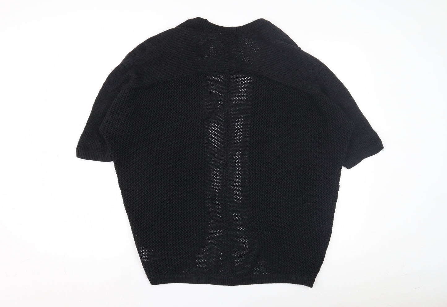 Gap Women's Black Open-Knit Cardigan M