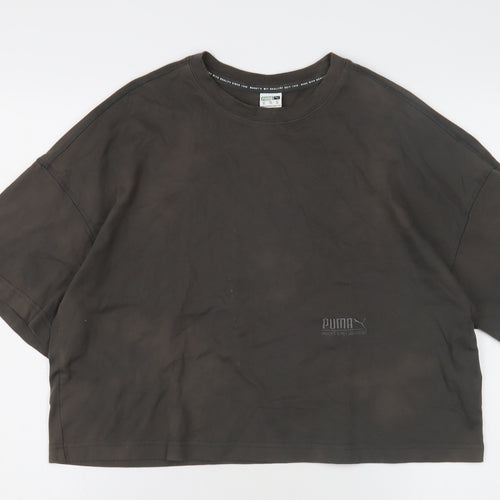 Puma Unisex Adults Black XS Crew Neck T-Shirt