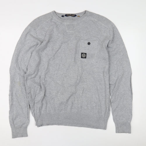Duck and Cover Men's Grey Pullover Jumper Size L