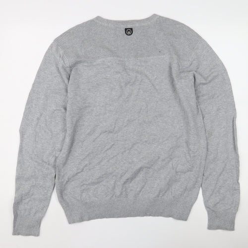 Duck and Cover Men's Grey Pullover Jumper Size L