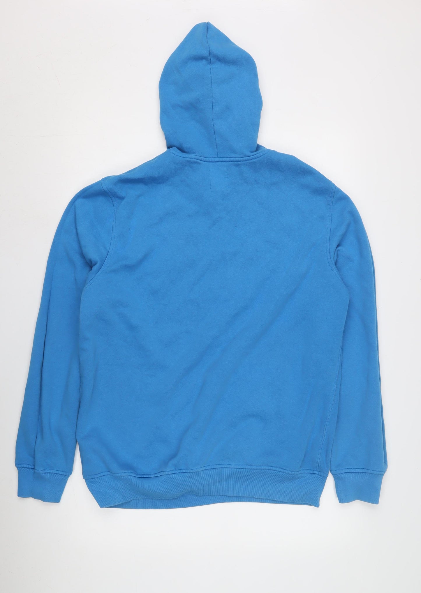 GAP Men's Blue Pullover Hoodie L - Logo, Fleece