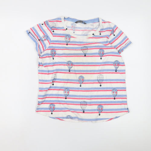 Laura Ashley Women's Multicoloured Striped T-Shirt Size 10