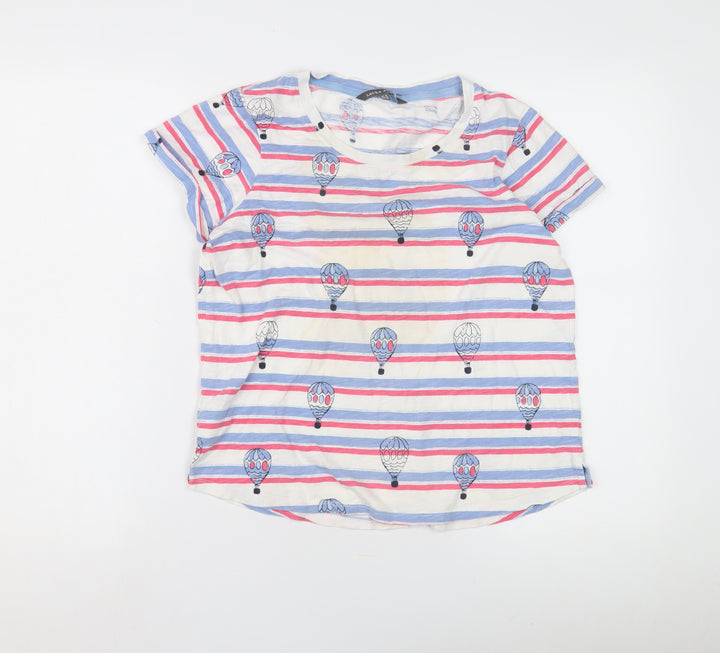 Laura Ashley Women's Multicoloured Striped T-Shirt Size 10