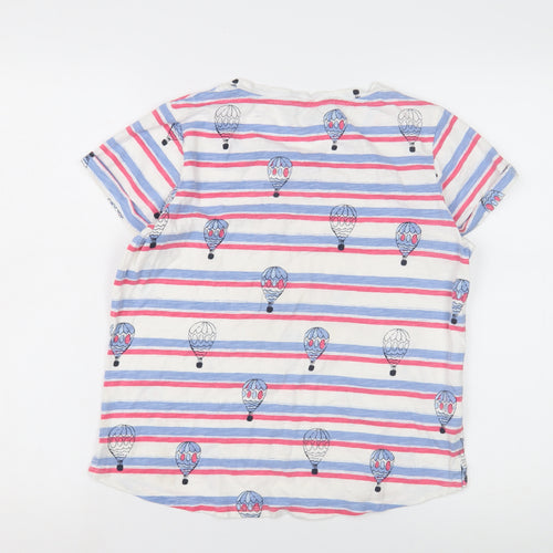 Laura Ashley Women's Multicoloured Striped T-Shirt Size 10