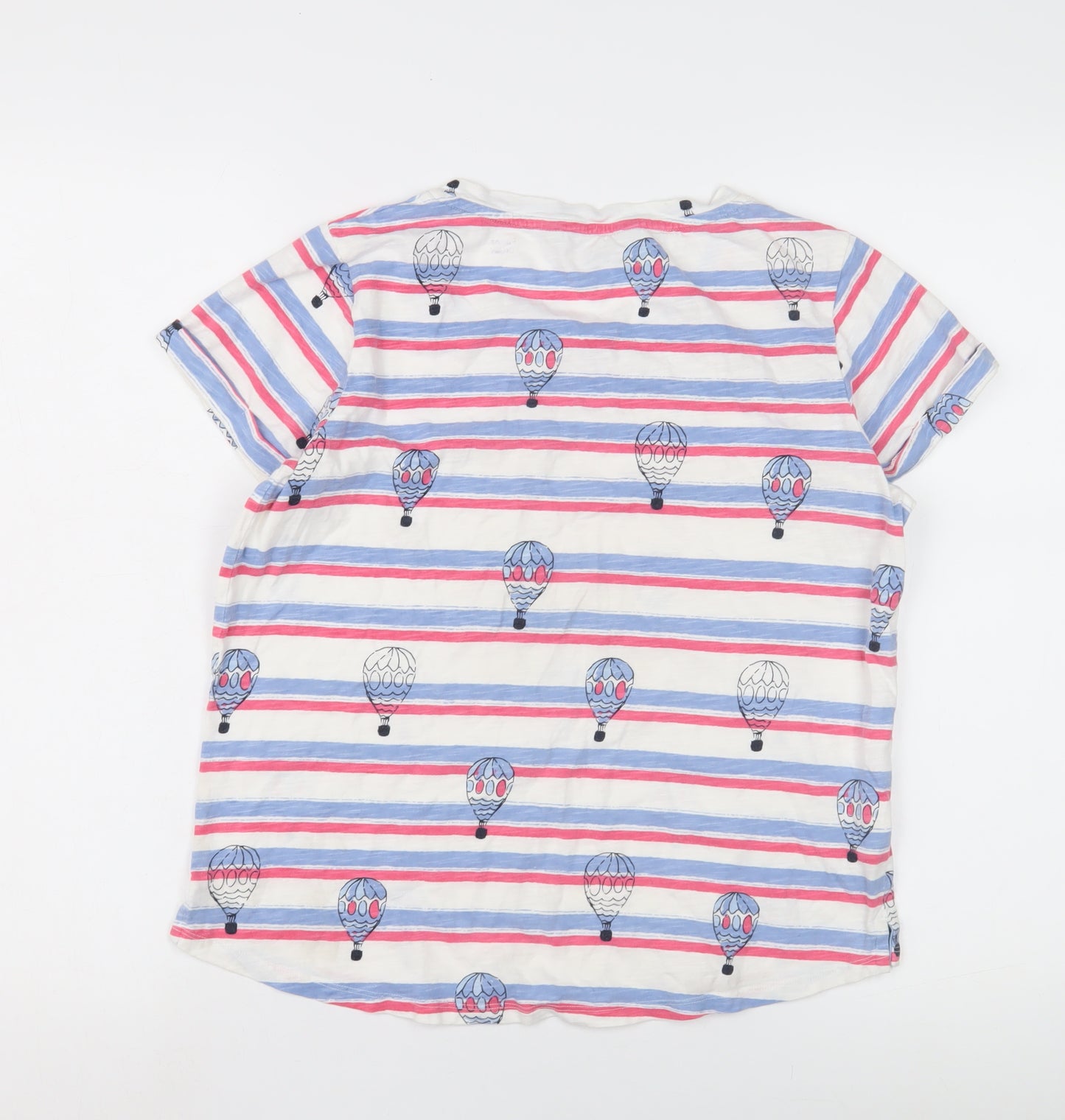 Laura Ashley Women's Multicoloured Striped T-Shirt Size 10