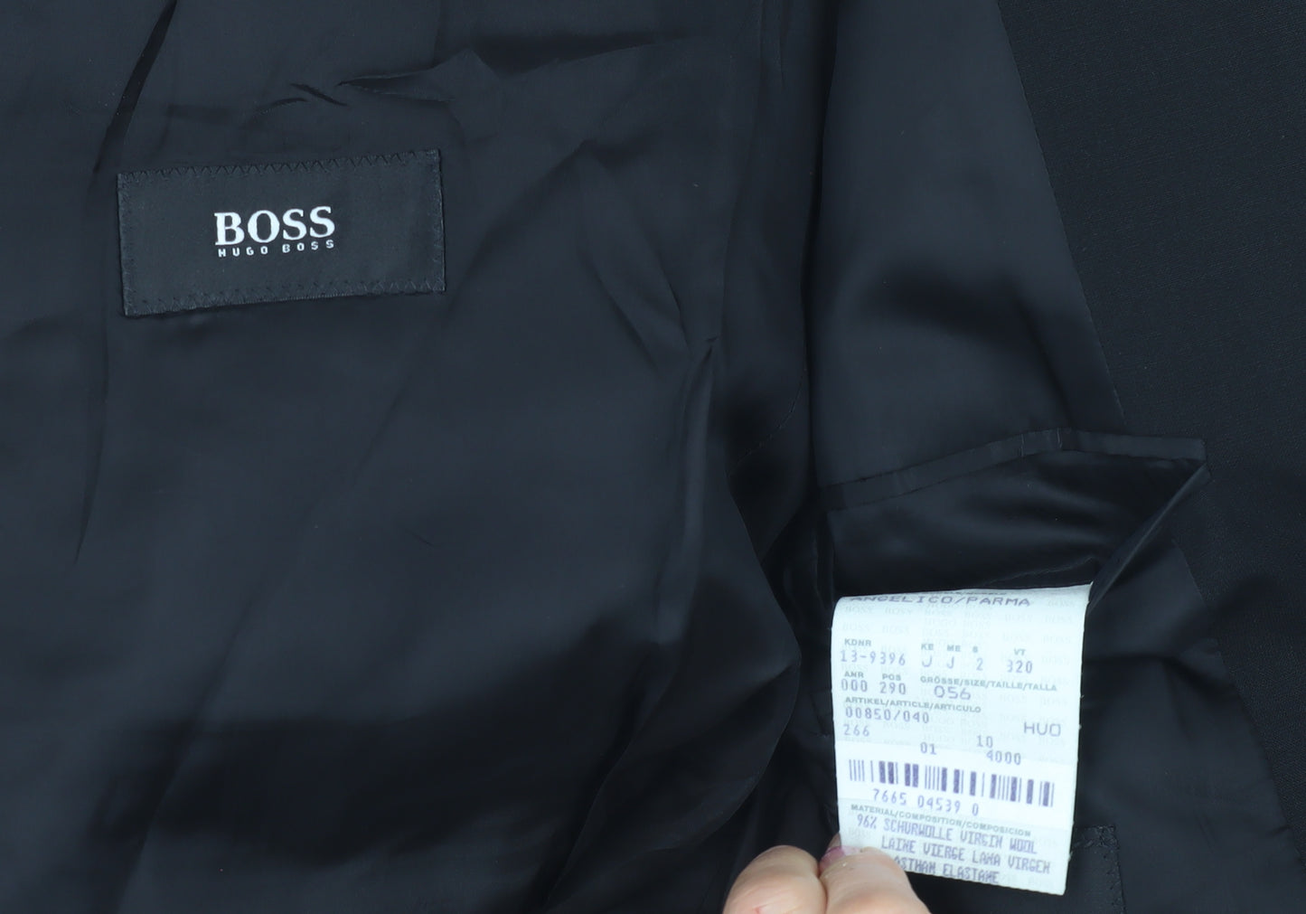 Hugo Boss Men's Black Blazer, Size 46 Formal Wear
