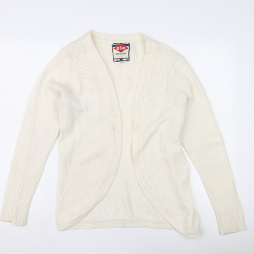 Lee Cooper Women's Ivory Cardigan 12 V-Neck