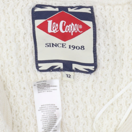 Lee Cooper Women's Ivory Cardigan 12 V-Neck