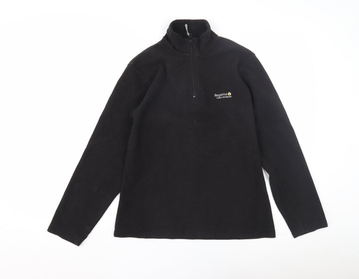Regatta Women's Black Henley Zip Sweatshirt Size 8