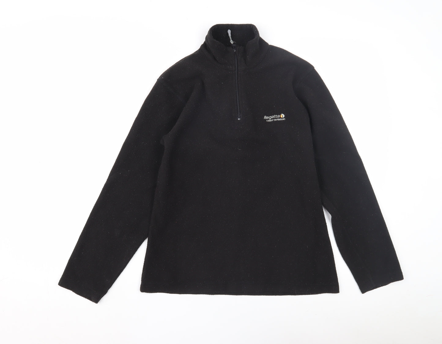 Regatta Women's Black Henley Zip Sweatshirt Size 8