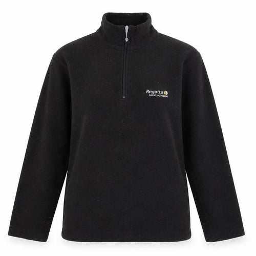 Regatta Women's Black Henley Zip Sweatshirt Size 8