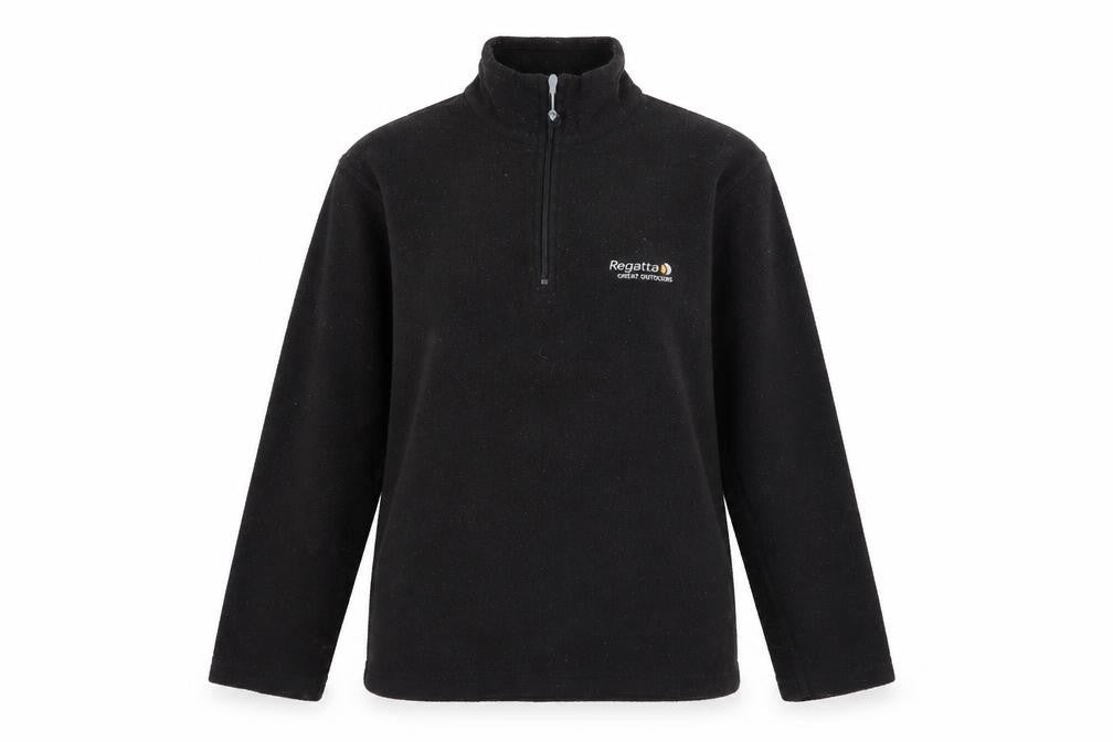 Regatta Women's Black Henley Zip Sweatshirt Size 8