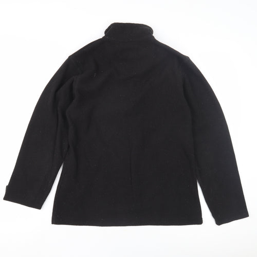 Regatta Women's Black Henley Zip Sweatshirt Size 8