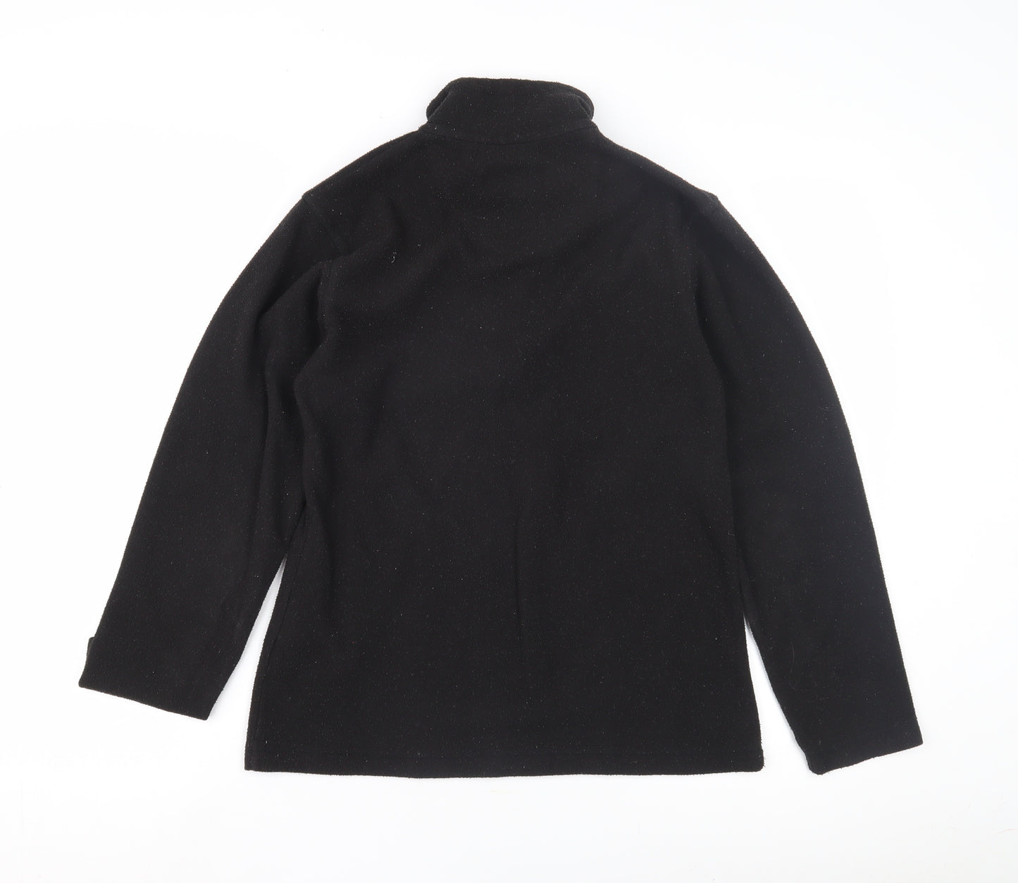 Regatta Women's Black Henley Zip Sweatshirt Size 8