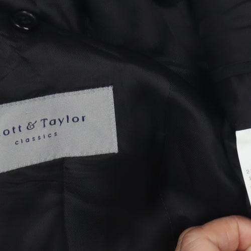 Scott & Taylor Men's Black Formal Suit Jacket 50