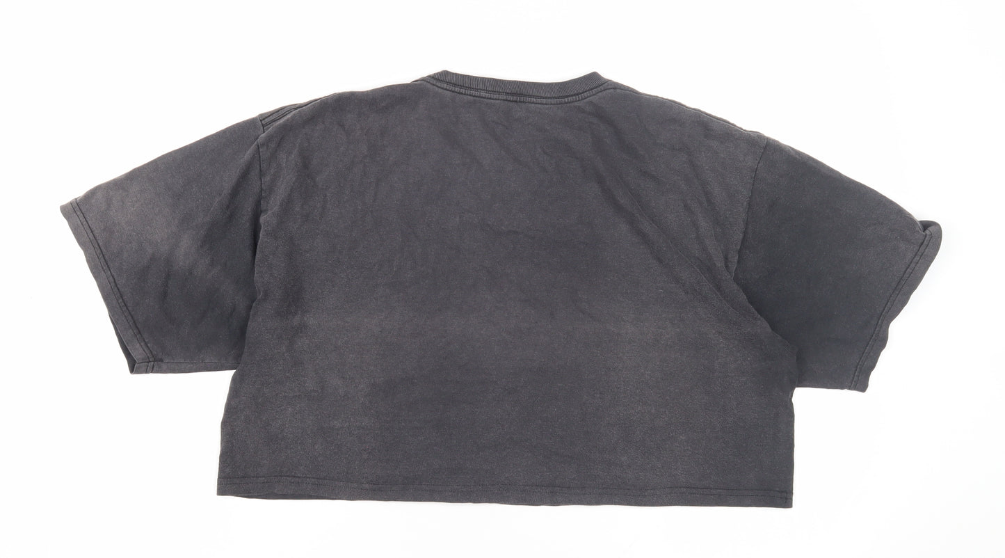 Hard Rock Cafe Black Cropped T-Shirt Unisex L