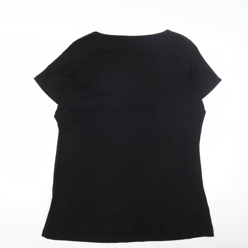 EWM Women's Black Plus Size Sequin T-Shirt
