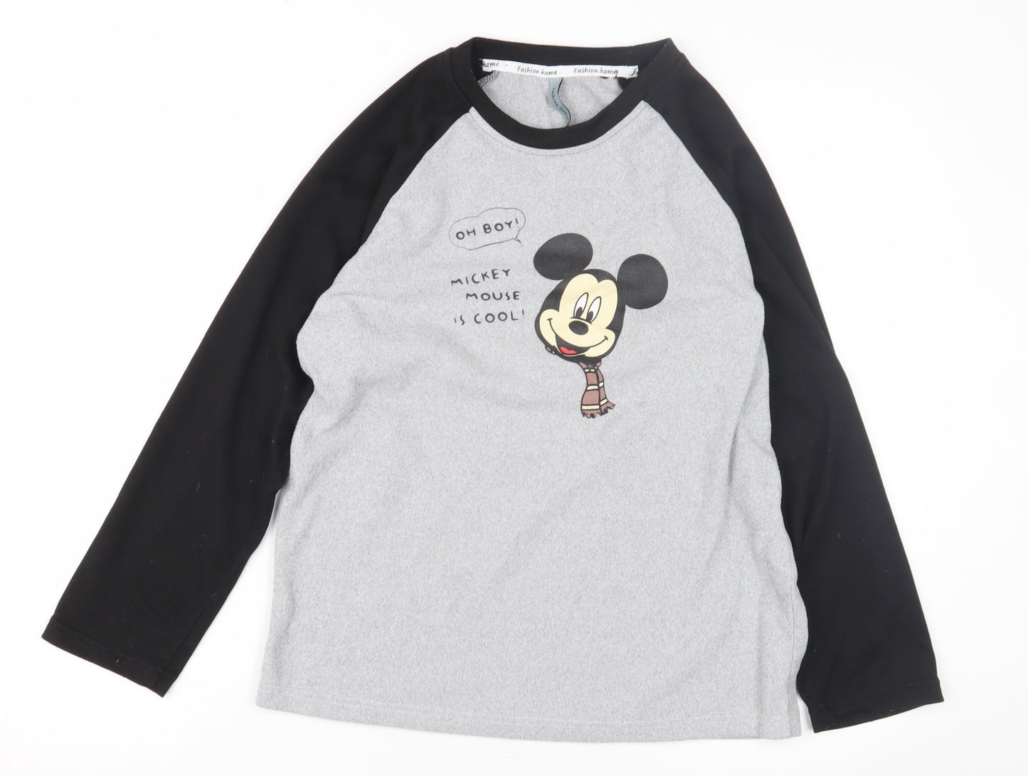 Fashion Home Boys Mickey Mouse Grey Pyjama Top - Large