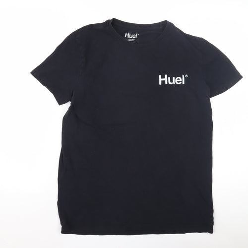 Huel Men's Black Medium Cotton T-Shirt - Good Condition