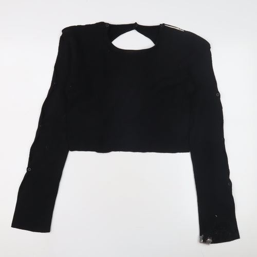 Milk It Women's Black Cardigan UK 10 Long Sleeve
