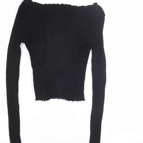 Urban Outfitters Women's Black Cotton Blend Cardigan, Size 6, Long Sleeve