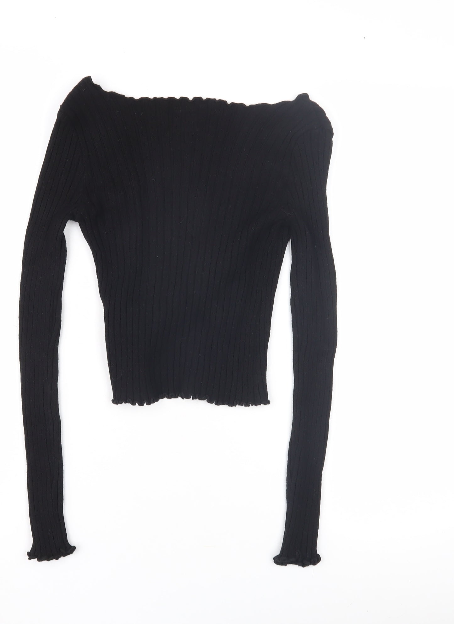 Urban Outfitters Women's Black Cotton Blend Cardigan, Size 6, Long Sleeve