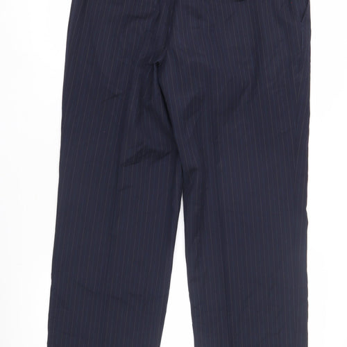 Brook Taverner Men's Blue Pinstripe Dress Pants