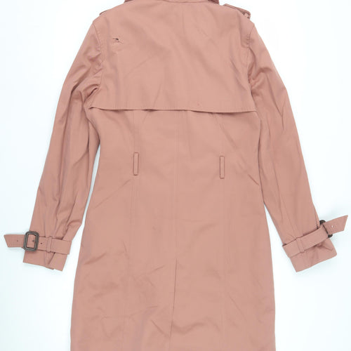 Marks and Spencer Pink Trench Coat, Size 8, Belted